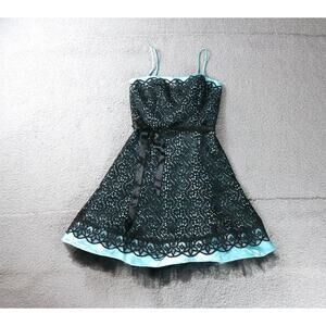 Gunne Sax Vintage Dress Womens 3/4 S Multi Lace Toile Mini Jessica McClinton